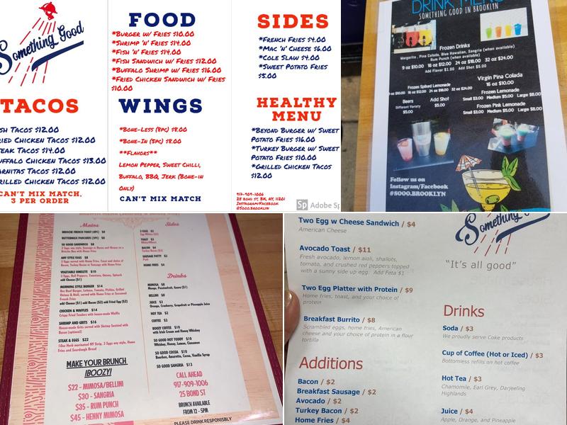 Something Good in Brooklyn Menu