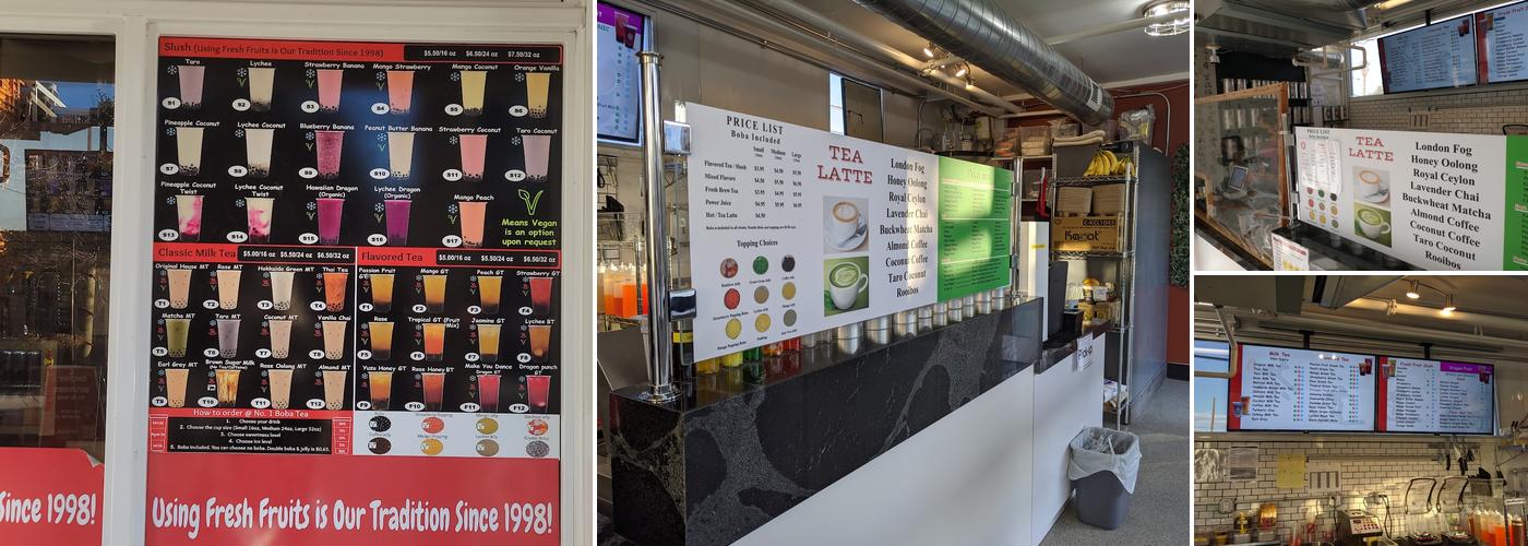 No. 1 Boba Tea Container Park Menu