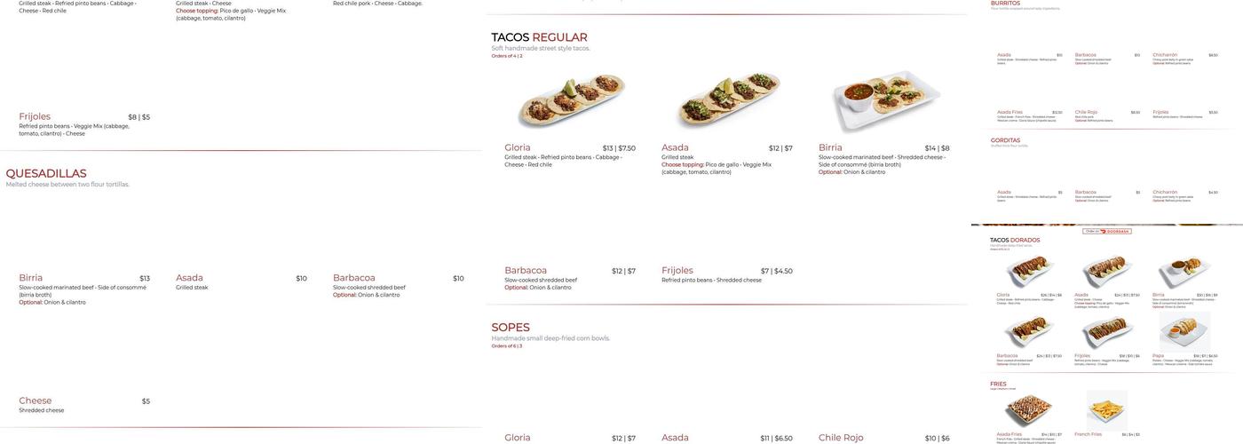 Vamos Con Gloria Menu