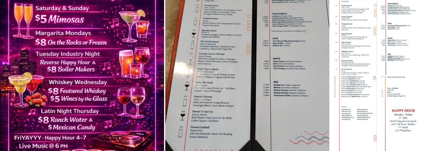 Sunset Menu