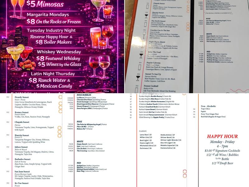 Sunset Menu