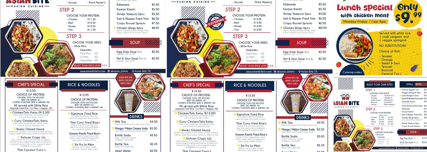 Asian Bite Menu