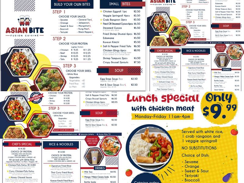 Asian Bite Menu