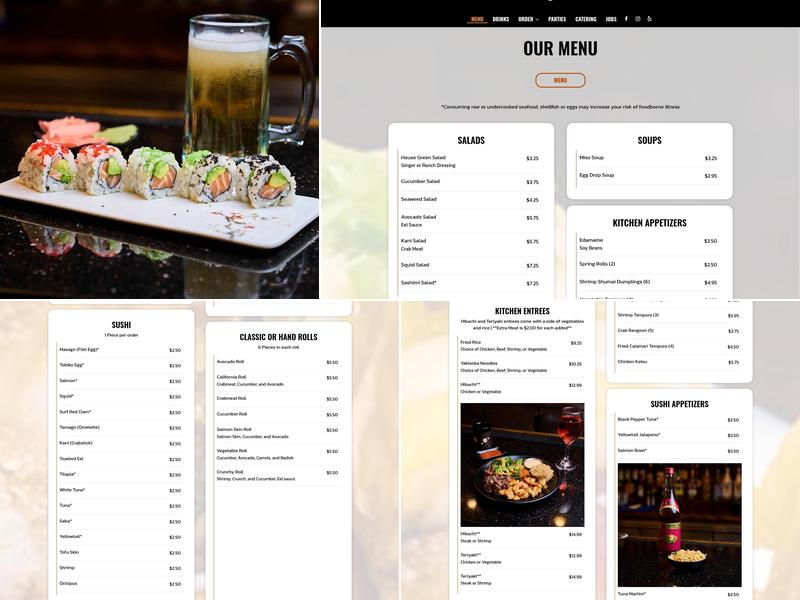 Kings Sushi Menu