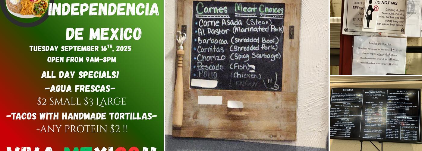El Rancho Taqueria Menu
