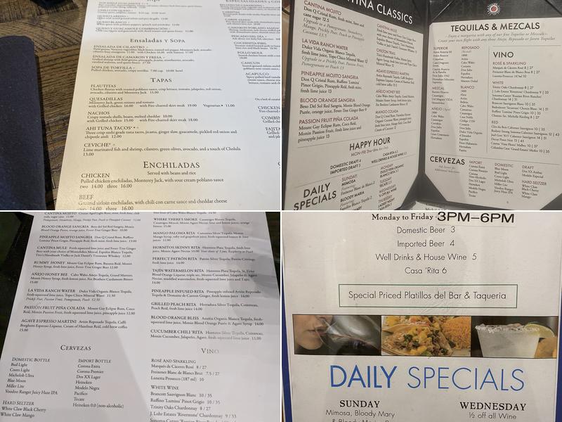 Cantina Laredo Menu