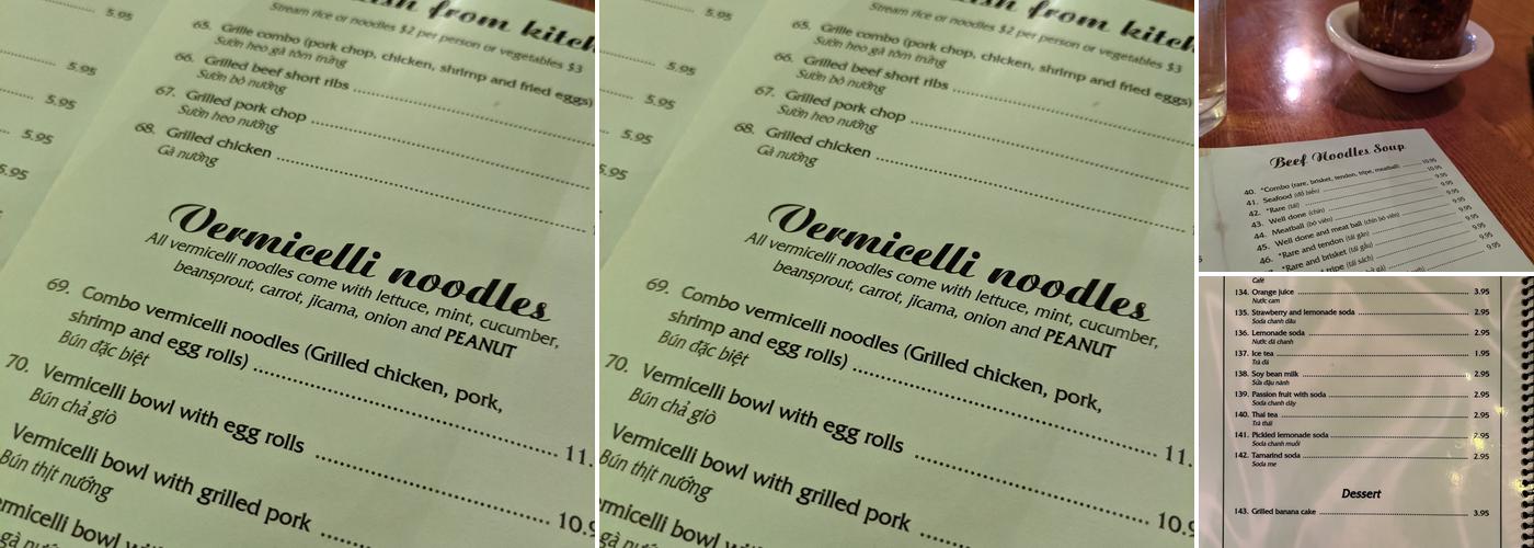 Green Tree Restaurant Menu