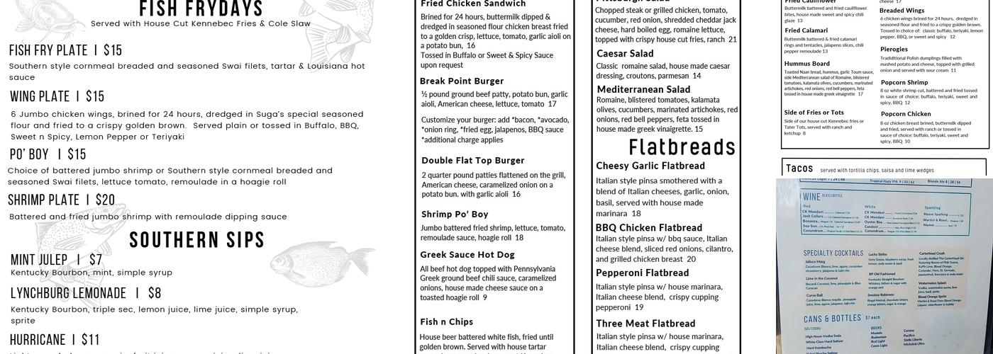 Break Point Menu