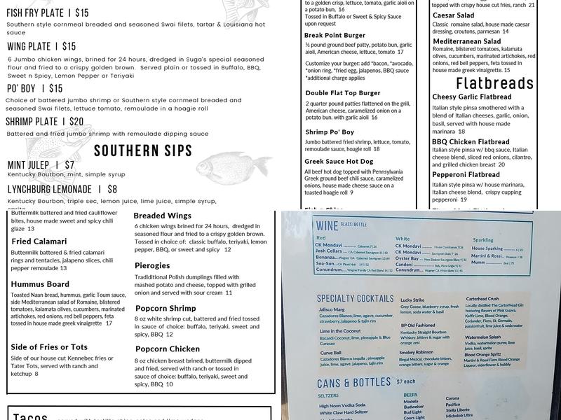 Break Point Menu