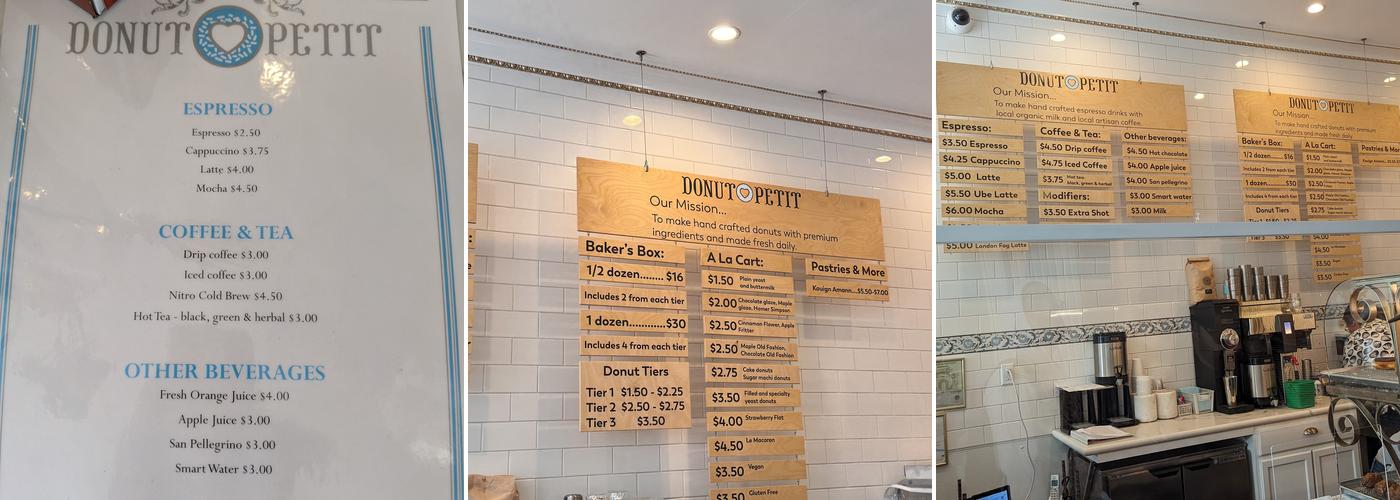 Donut Petit Menu