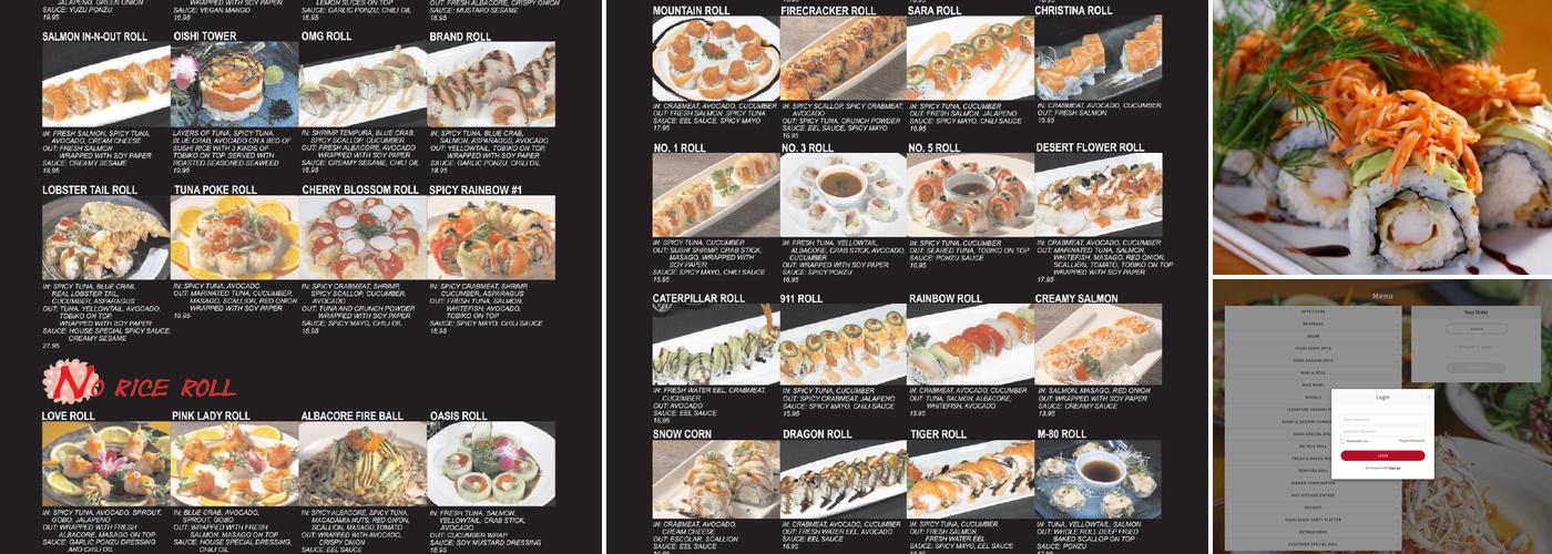 Oishi Sushi Menu