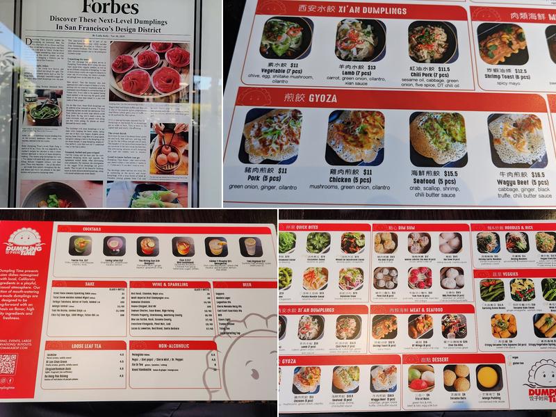 Dumpling Time Menu