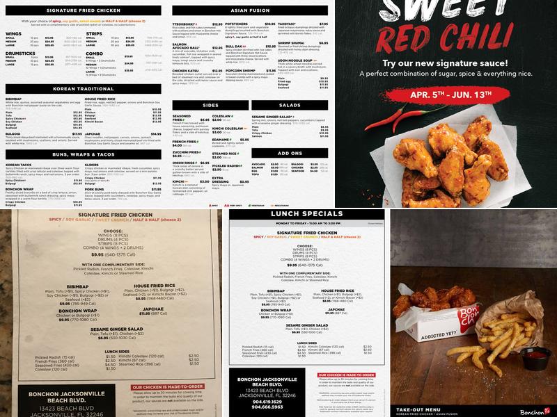 Bonchon Beach Blvd Menu