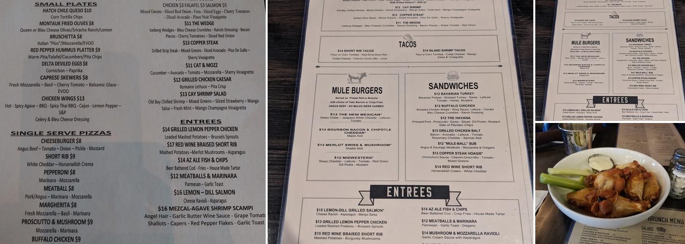 Copper Mule Kitchen & Bar Menu