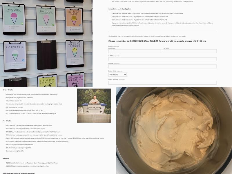 ecco un poco | Natural Italian Gelato Menu