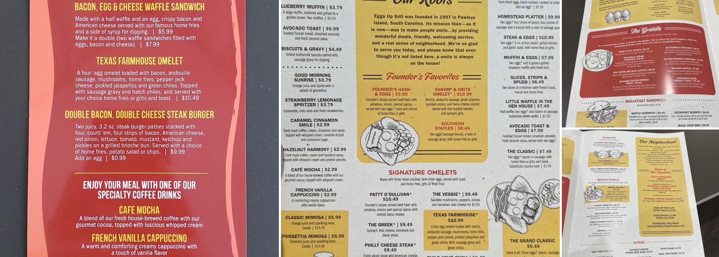 Eggs Up Grill Menu