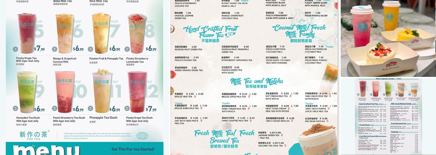 SunTea 新作の茶 Markham (Lang Ham Square) Menu