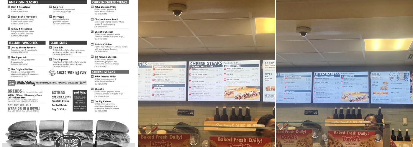 Jersey Mike's Subs Menu