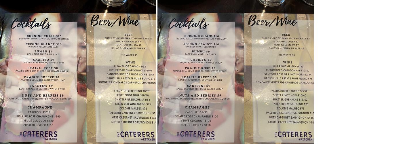 The Caterers Kitchen Menu