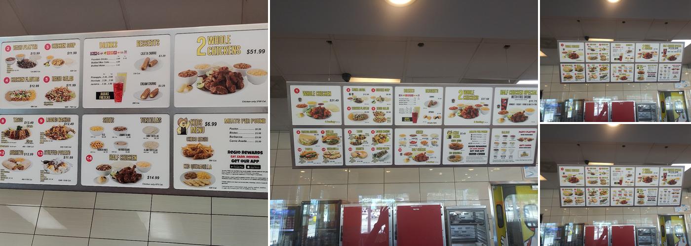 Pollo Regio Menu