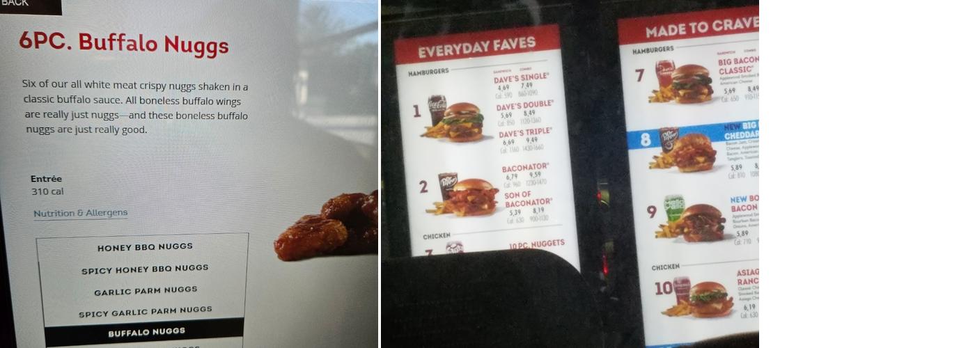 Wendy's Menu