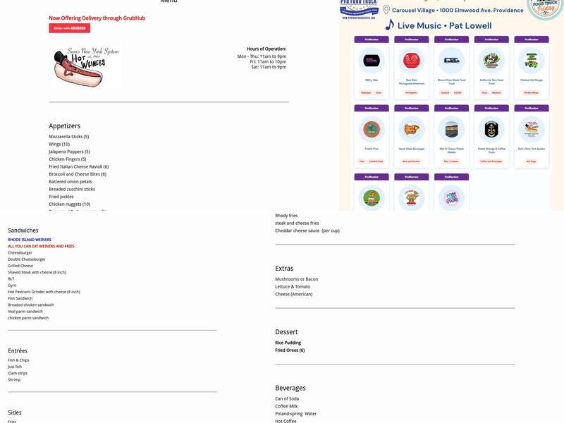 Sam's New York System Menu