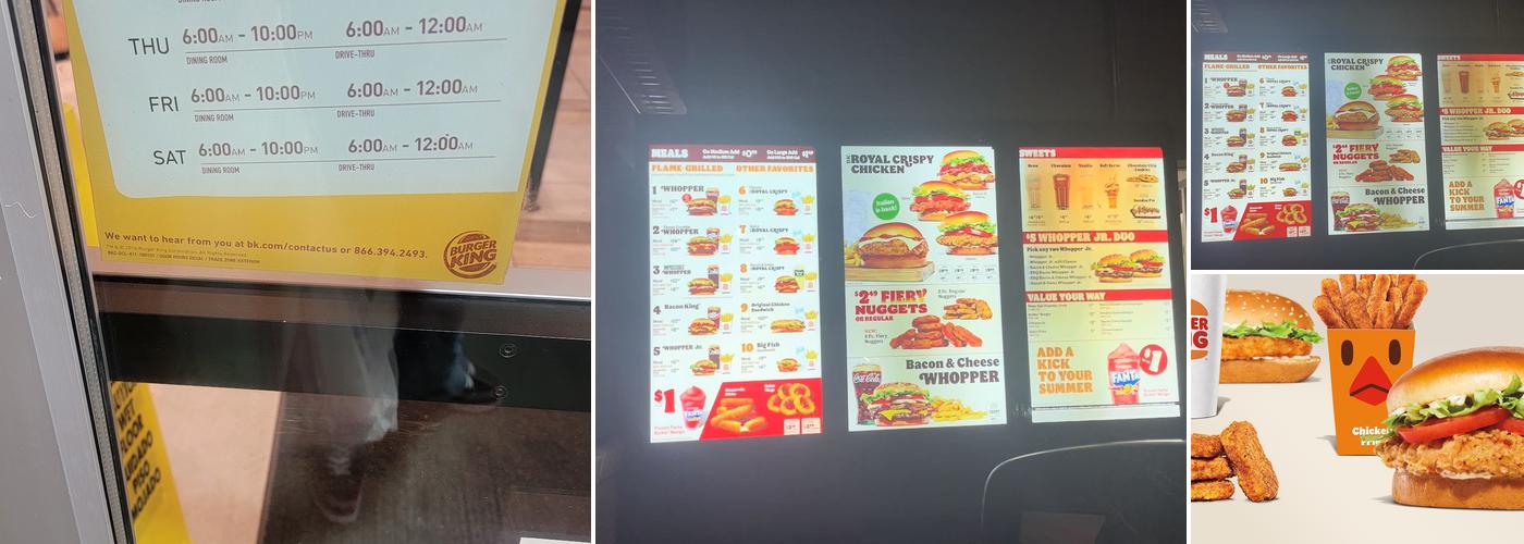 Burger King Menu