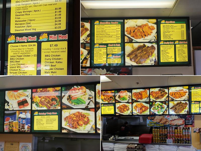 Q & Q Hawaiian B.B.Q. Menu