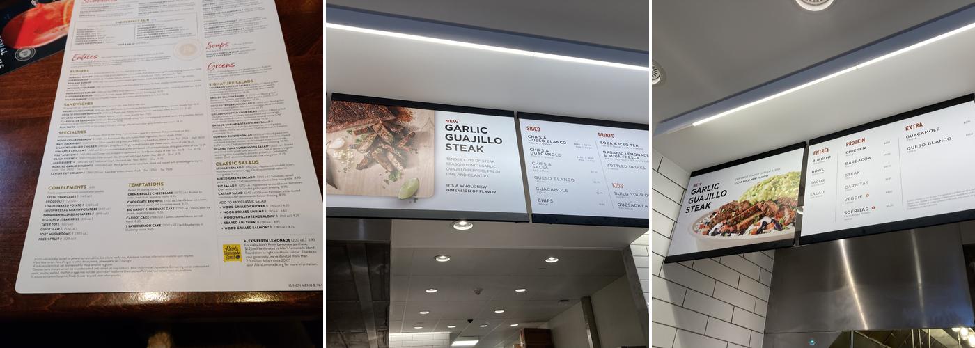 Chipotle Mexican Grill Menu
