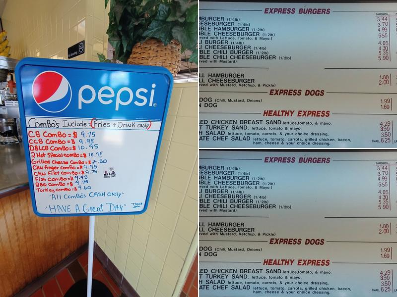Carolina Express Menu