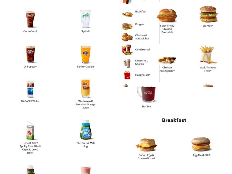 McDonald's Menu