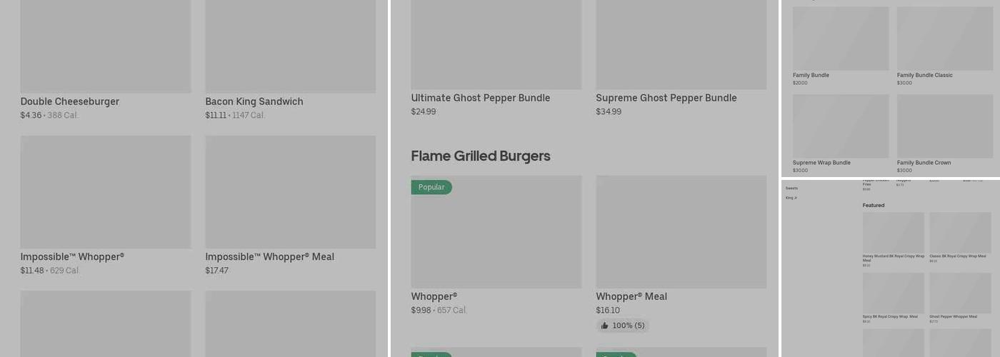 Burger King Menu