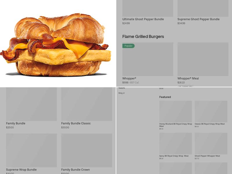 Burger King Menu