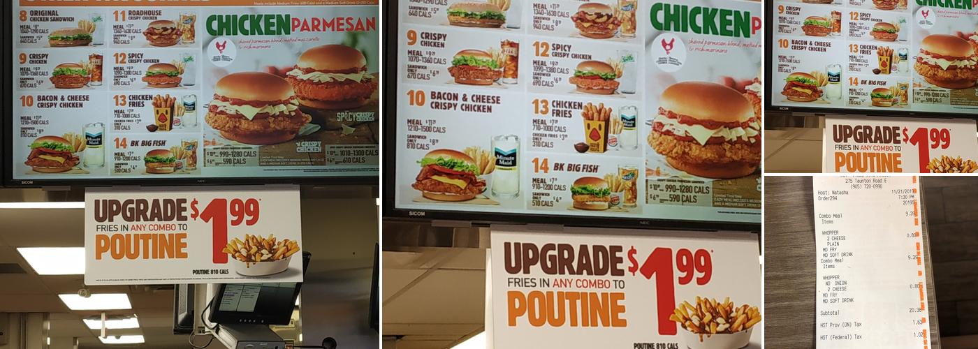 Burger King Menu