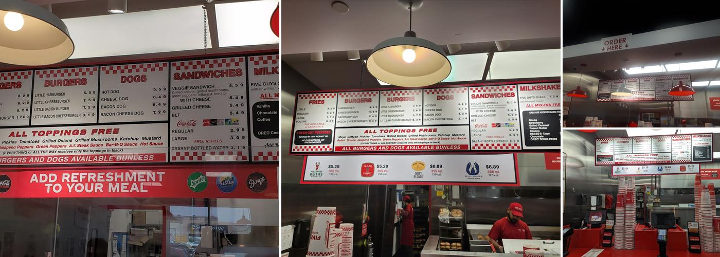 Five Guys Menu