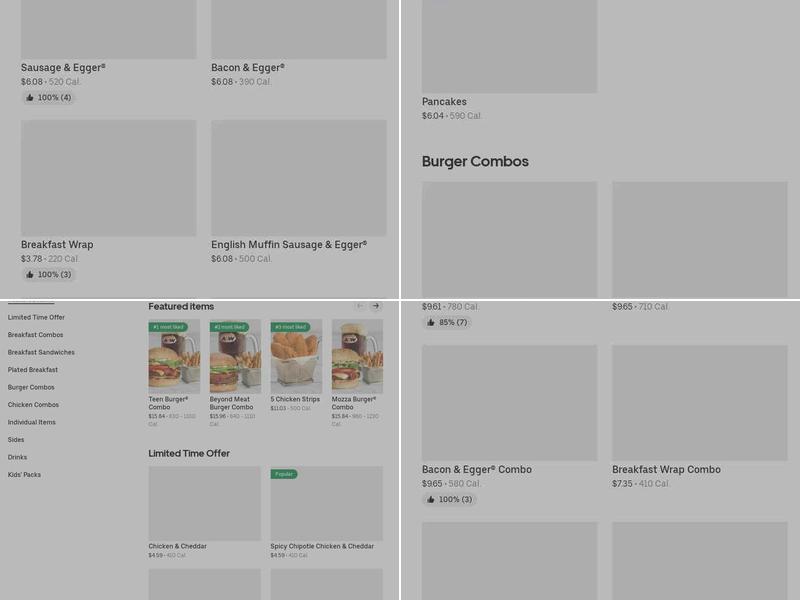 A&W Canada Menu