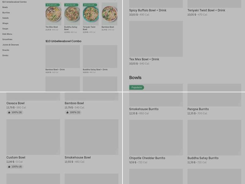 Freshii Menu