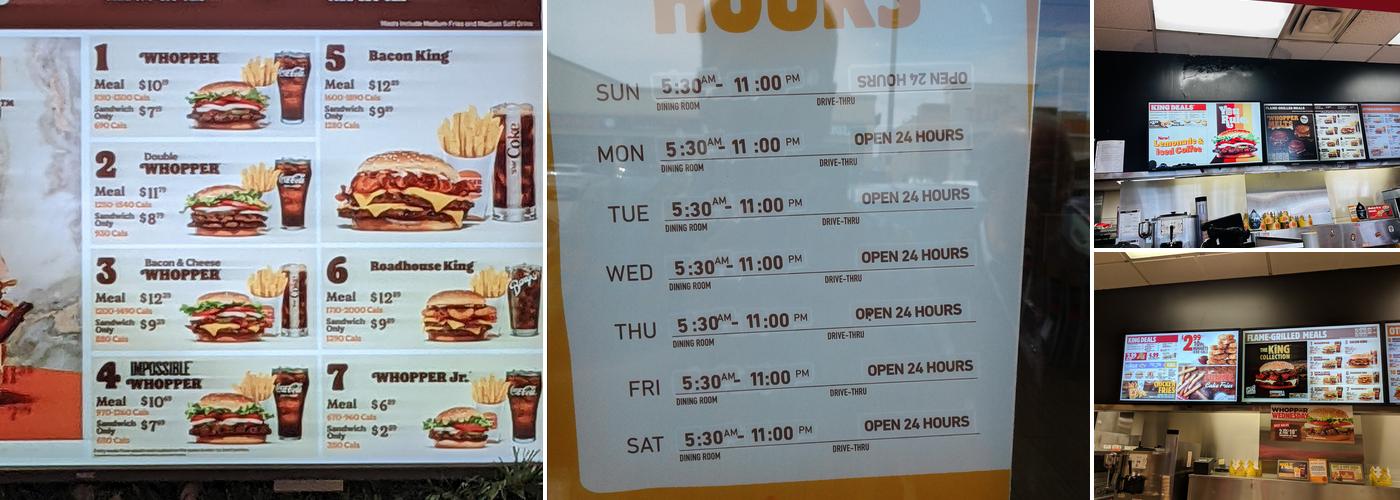 Burger King Menu
