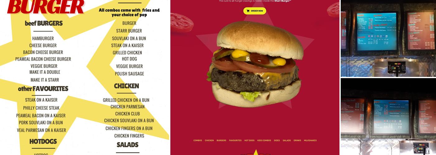 Starr Burger Menu