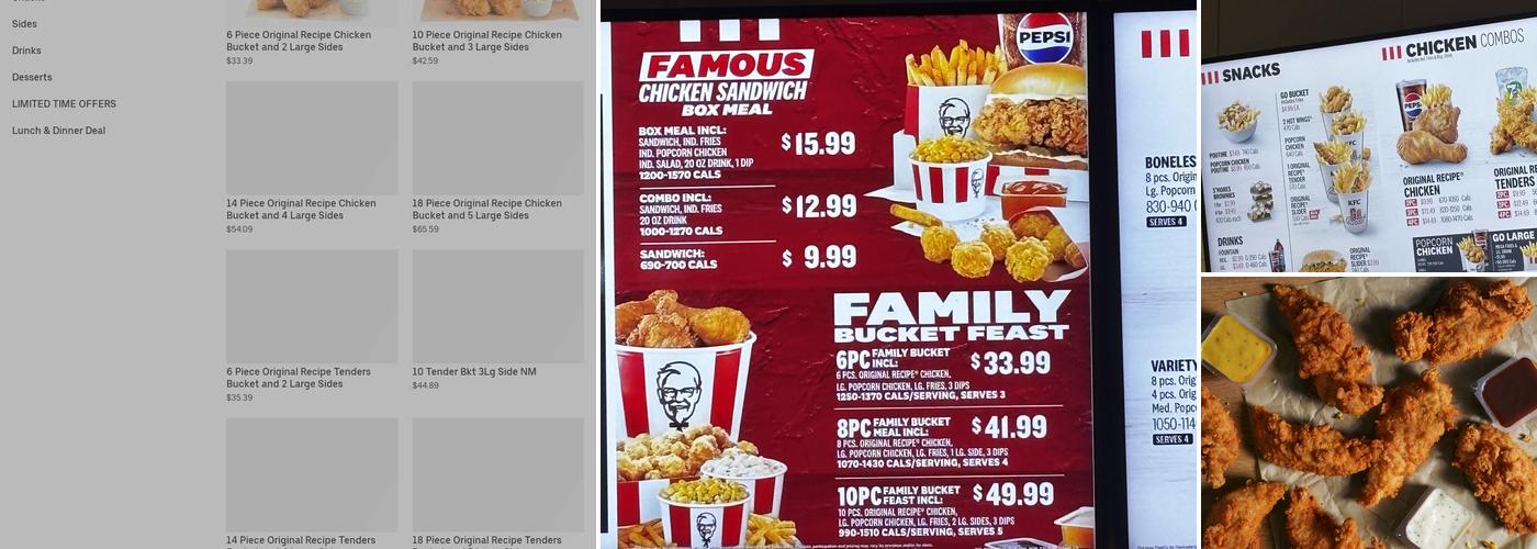 KFC Menu
