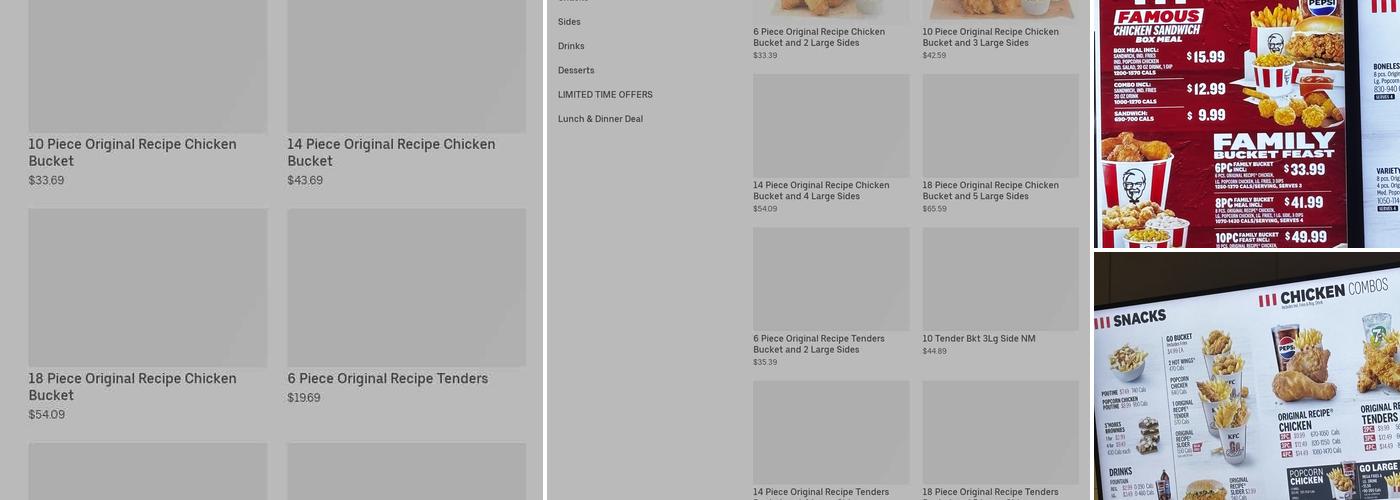 KFC Menu
