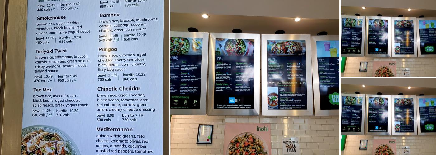 Freshii Menu