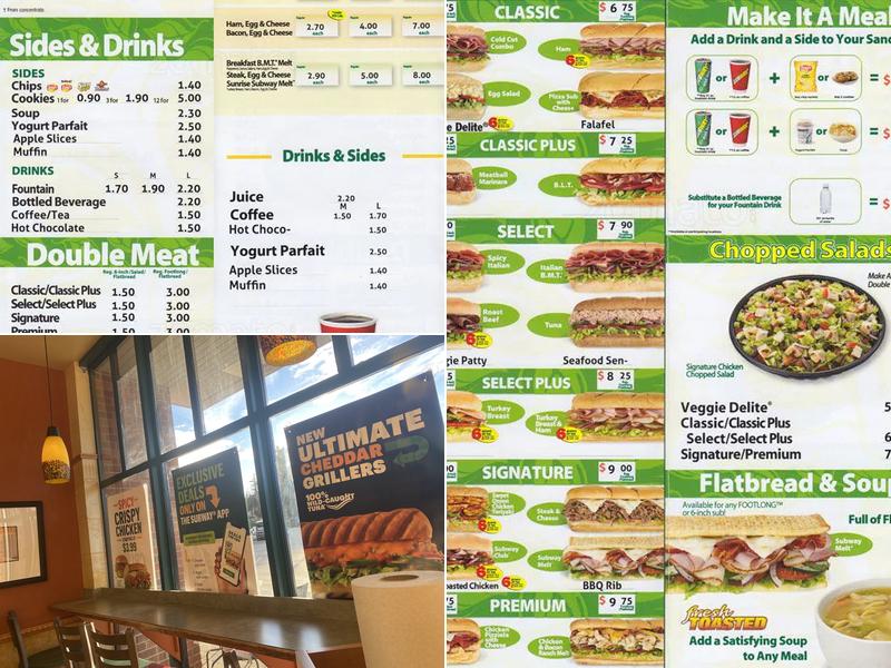 Subway Menu