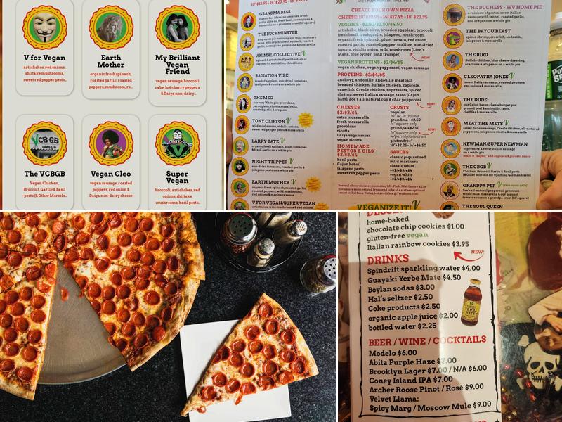 Two Boots Pizza West Village Menu