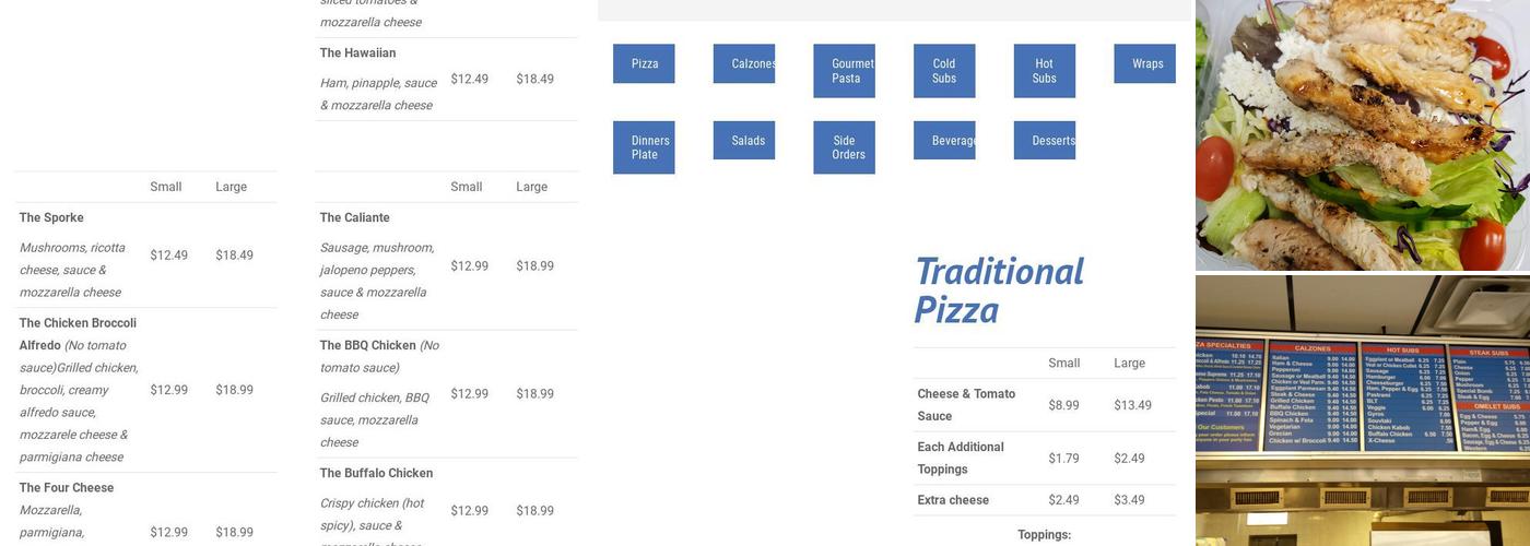 Amore Pizza & Kitchen Medford Menu
