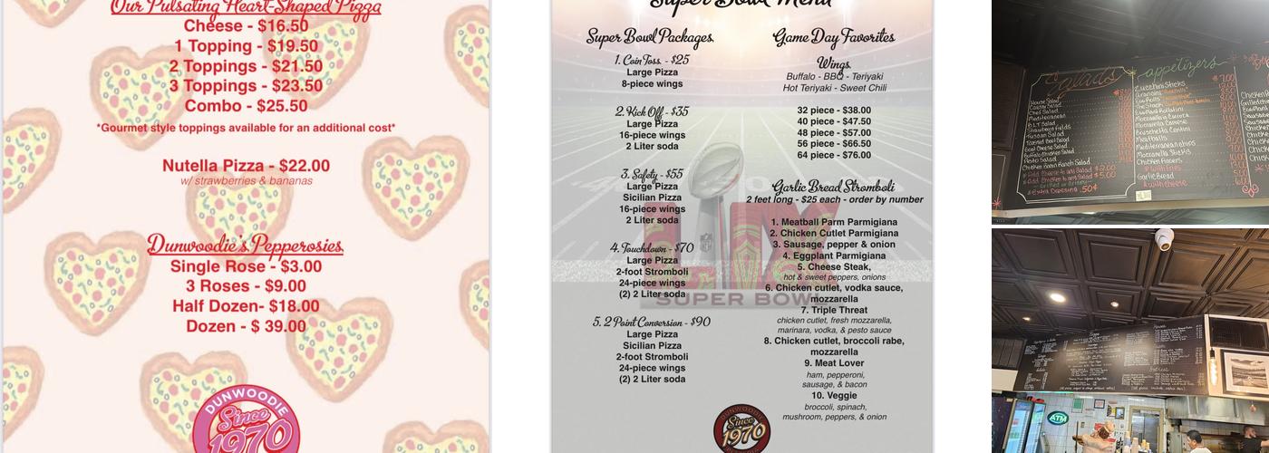Dunwoodie Pizzeria Menu