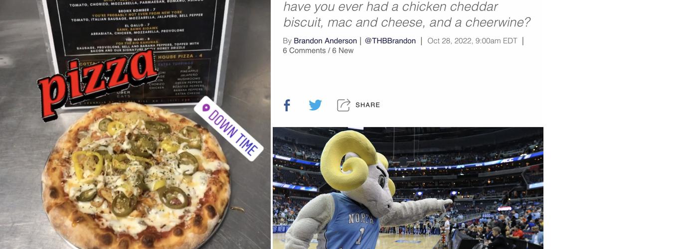 Down Time Chapel Hill Menu