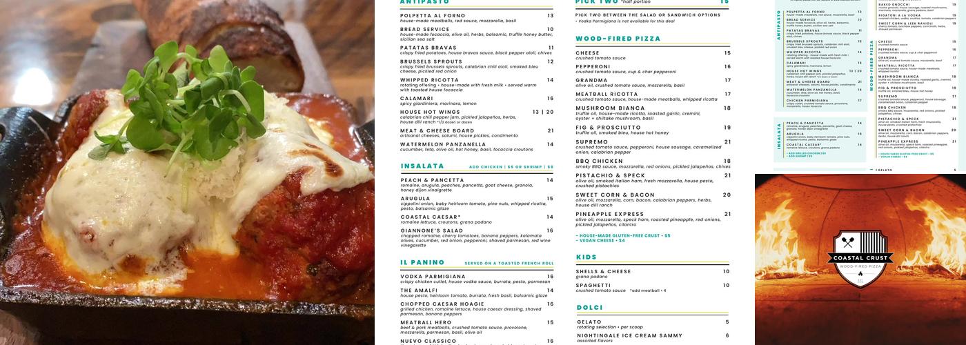 Coastal Crust James Island Menu