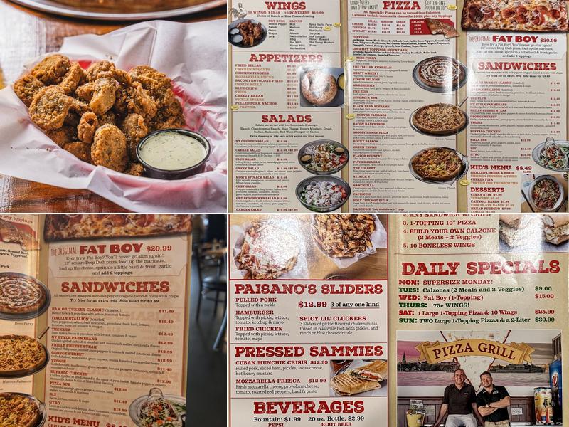 Paisano's Pizza Grill Menu