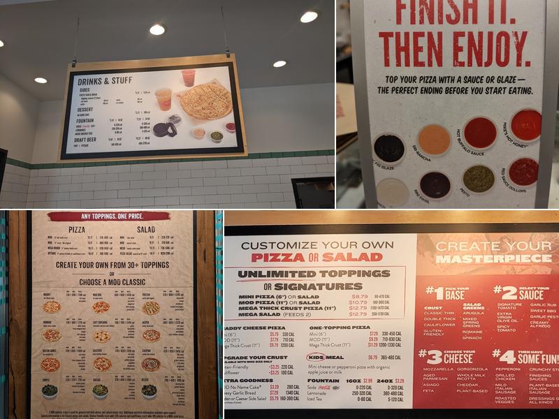 MOD Pizza Menu